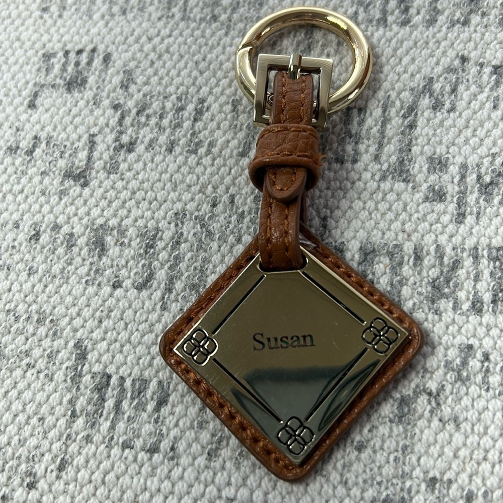 Tan Personalized Key Fob